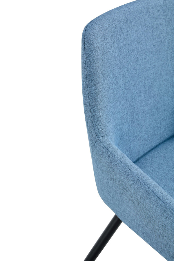 English Elm Leisure Modern Accent Armchairs Set Of 2 - Plush Teddy Fabric, Stylish Black Metal Legs, Durable Comfort W370P203685