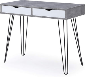 English Elm Modern Laurel Marbled Writing Desk with Drawers for Study Bedroom or Dorm B011P236746