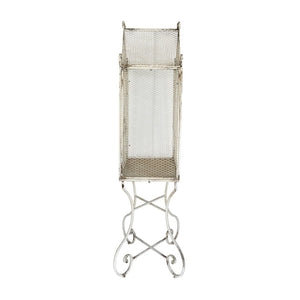 English Elm 27.6x15x66.9" Vintage Iron Greenhouse Scrollwork Frame Shabby Chic Plant Display Stand W2078P496463
