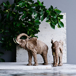 English Elm 15x8x12" Tai Polyresin Elephant Accent Trumpeting – Feng Shui Good Luck Statue, Wisdom & Charm Decor W2078P311859