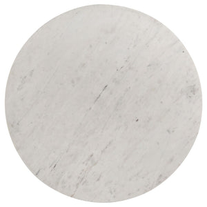 English Elm Preston Genuine Marble Round Coffee and End Table Set for Contemporary Living Rooms B062S01407