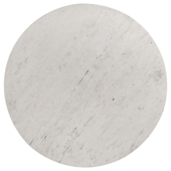 English Elm Preston Genuine Marble Round Coffee and End Table Set for Contemporary Living Rooms B062S01407