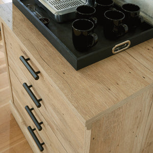 English Elm Lateral File Cabinet In Warm Brown Finish - Secure Storage With Key Lock & Multi-Use Design B356P402775