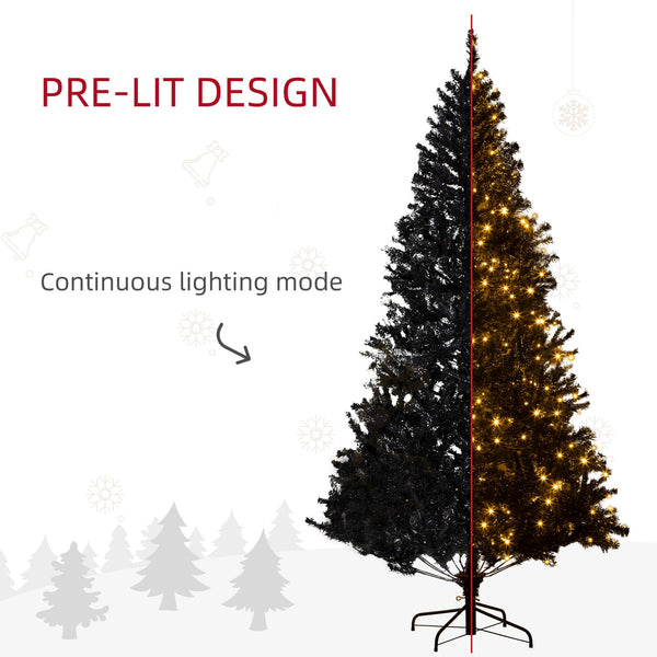 English Elm Homcom 7.5' Prelit Douglas Fir Christmas Tree – 500 Warm White Leds, Realistic Branches & Easy Setup W2225P249690