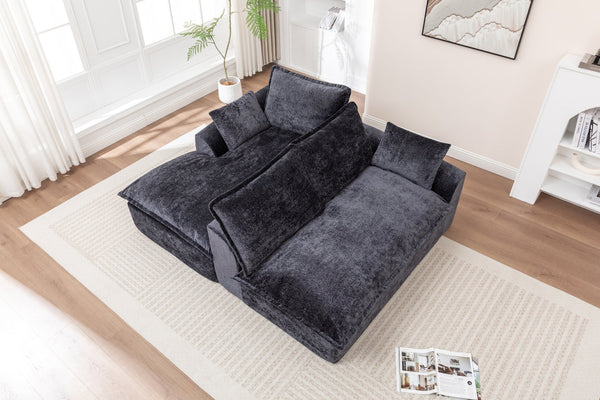 English Elm 103" Cloud Sectional Couch - Modern L-Shape Chaise Sofa With Compressed Memory Foam & No Assembly! W1170S00042