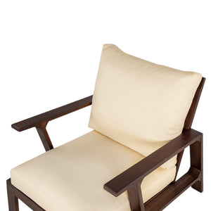 English Elm 2 Piece Acacia Wood Outdoor Sofa Set with Coffee Table and Weather Resistant Cushions N719P246161D