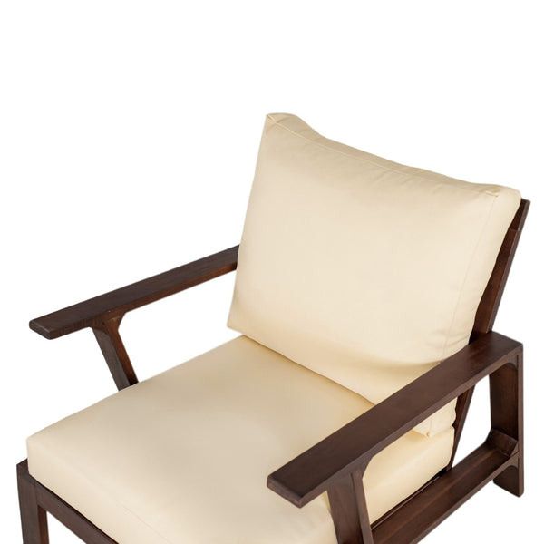 English Elm 2 Piece Acacia Wood Outdoor Sofa Set with Coffee Table and Weather Resistant Cushions N719P246161D