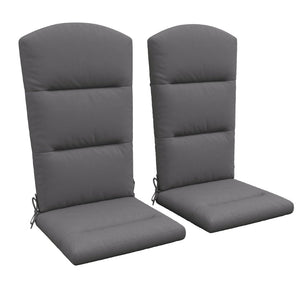 English Elm Outsunny 2 Piece Adirondack Chair Cushions Set, Water-Repellent Gray Pads For Outdoor Relaxation W2225P174516-GIGA
