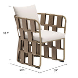 Quadrat Dining Chair White 704012 Zuo Modern