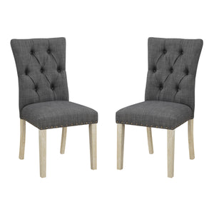 OSP Home Furnishings Preston Dining Chair  - Set of 2 Charcoal