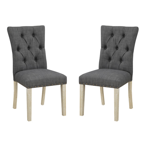 OSP Home Furnishings Preston Dining Chair  - Set of 2 Charcoal