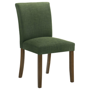 English Elm Conifer Upholstered Dining Side Chair Set of 2 with Curved Back and Squared Legs for Everyday Comfort Green B062P375407