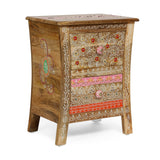 Christopher Knight Home® - Noble House - Fullen Handcrafted Boho 2 Drawer Mango Wood Nightstand