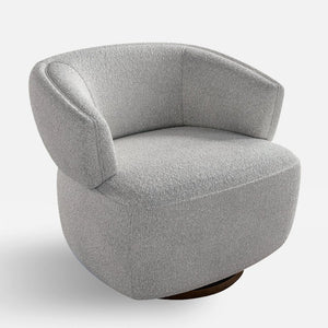 English Elm Wivel Oversized Swivel Barrel Accent Chair with 360 Degree Base for Living Room Gray B082P232938