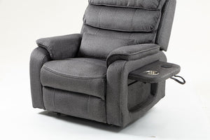 English Elm Lounge Electric Lift Chair With 180° Recline, Massage, Heating, Storage & Wireless Charging Options W547S00058
