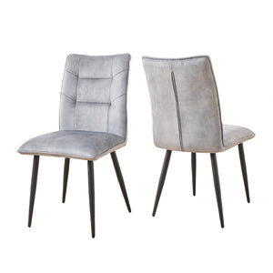 English Elm Modern Velvet Dining Chairs Set Of 2 - Plush Cushioned Seats With Iron Frames In Stylish Colors N842P284569E