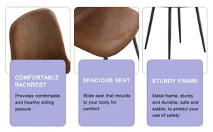 English Elm Table Modern Extendable Dining Set With Plush Chairs - Stylish, Space-Saving Design For Gatherings W1151S03941-GIGA