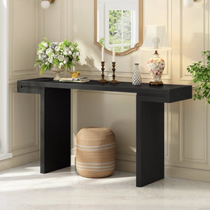 English Elm U-style 60 Inch Geometric Console Table Painted Mdf Foyer Entryway Living Room N711P303209B
