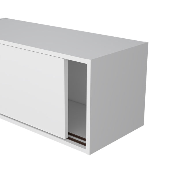 English Elm Wall Engineered Wood Cabinet with Single Door and Two Shelves for Kitchen Storage, Modern Durable Design White 33.86 L x 14.17 W x 3.54 H B097P250892