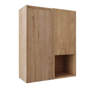 English Elm 12" Bathroom Side Cabinet - Modern Float Mount, Soft Close Doors & Reversible Design For Space-Saving W999S00375