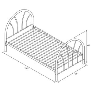 English Elm Kingston Twin Over Full Metal Bunk Bed with Sleek Tubular Frame, Dorm-Chic Design and Space-Saving Style Blue B062P340735