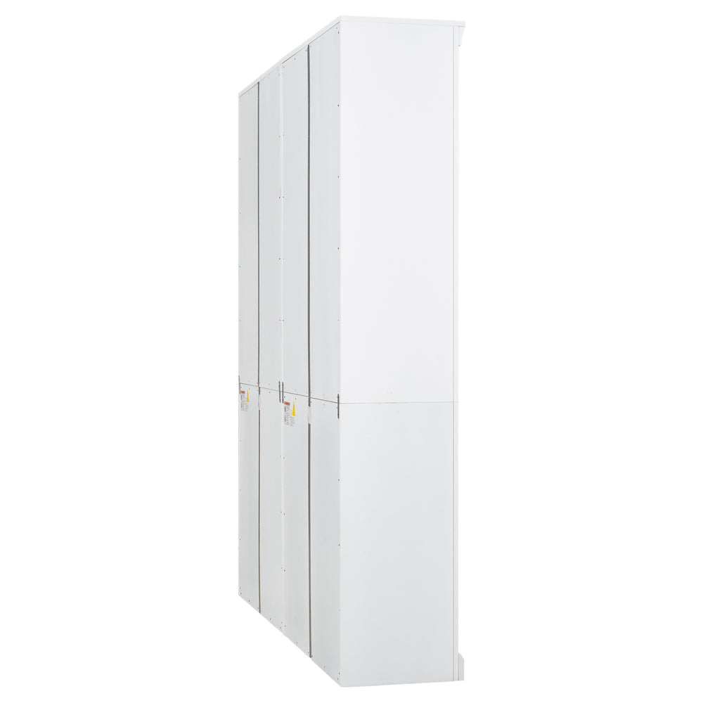 English Elm 83" 5-Tier Bookcase Suite with Adjustable Shelves, Solid Wood Frame, Cable Hole & 55lb Capacity White N751S191920K