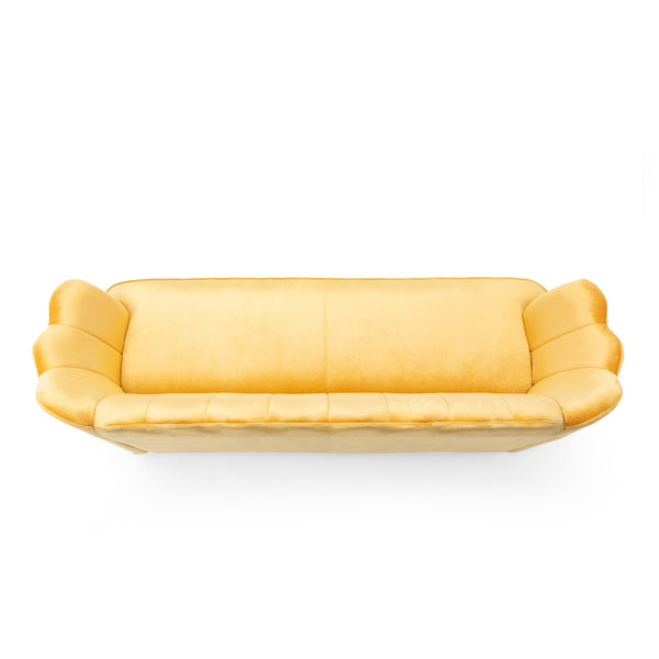 English Elm Christopher Knight Home® - 3 Seater Sofa - Luxurious Honey Velvet Upholstery With Gold Legs, Modern Glam Design For Any Space 70395.00A_70395.00B