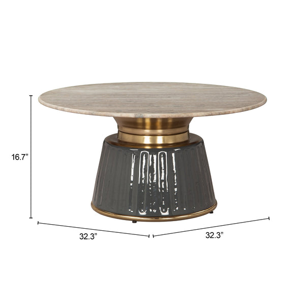 Zuo Modern Glasa Coffee Table Multicolor - Chic Modern Design With High-quality Marble, Mdf, And Iron Finish Multicolor Natural Marble,Mdf,Iron 110626-zuo-modern