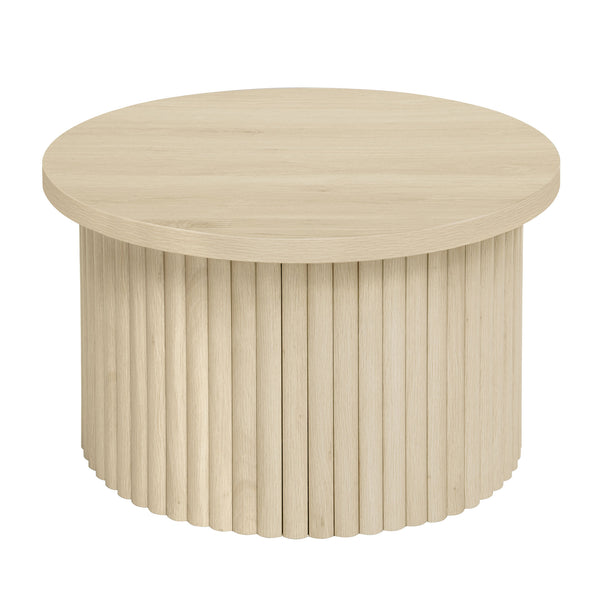 English Elm Coffee Table Set Of 2 - Modern Round Accent Tables For Stylish Living Room & Small Apartments W688P248113