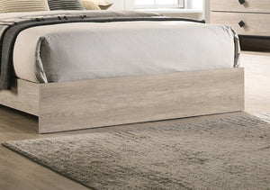 English Elm Contemporary Cream Queen Bed Frame With V-Design Headboard - Stylish Rubberwood Bedroom Furniture B011P236815