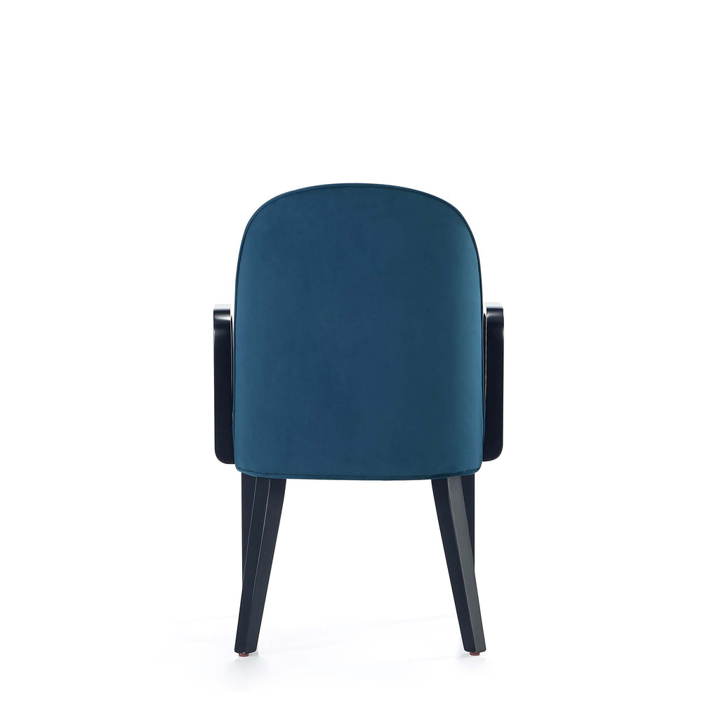 English Elm Hillman Stylish Blue Upholstered Armchair With Solid Beech Frame – Modern Comfort For Any Space B365P397715