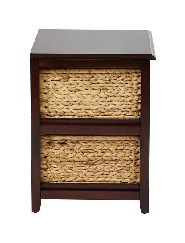 OSP Home Furnishings Seabrook Two-Tier Storage Unit Espresso