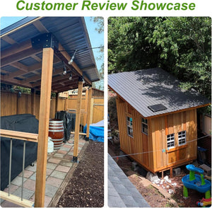 English Elm 20pcs Galvanized Steel Corrugated Roofing Panels Waterproof Outdoor Shed Pergola Kit W1859P471232