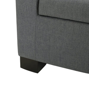 English Elm Guernsey Storage Ottoman Bench with Hinged Lid for Living Room or Bedroom N767P382228C