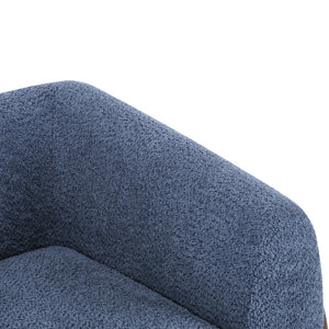 English Elm Modern Ivory Boucle Tuxedo Accent Chair with Birch Legs for Living Room N776P216196B