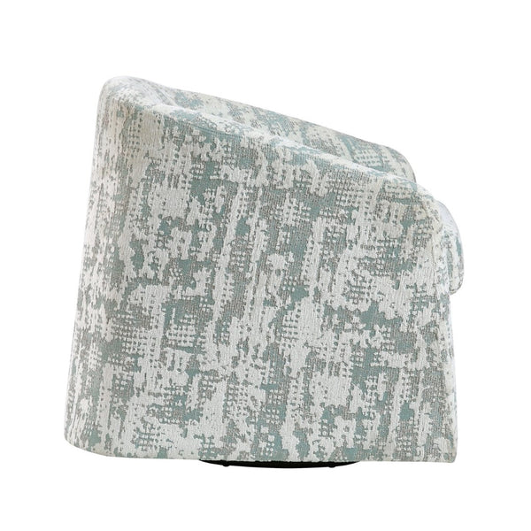 English Elm Swivel Accent Chair with Jacquard Upholstery and 360 Degree Base for Living Room B011P282395