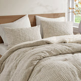 Chapel Hill Harper Modern/Contemporary Oversized Cotton Matelasse Comforter Set CH10-013 Natural