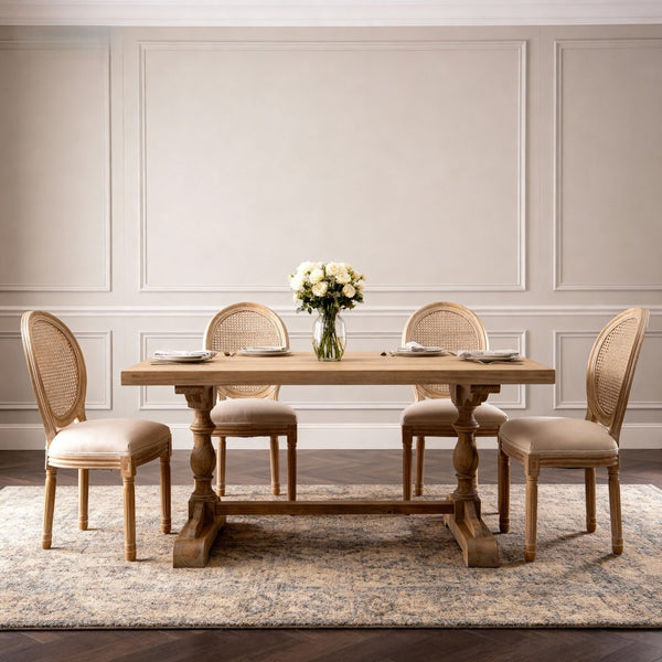 English Elm French Country Barstools Solid Wood Cabriole Legs Upholstered Cushion Set of 2 W1622P411782