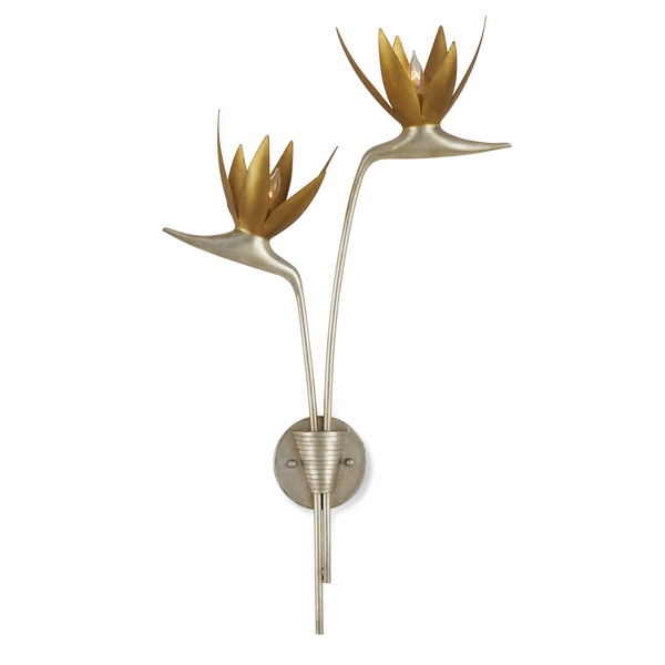 Paradiso Gold & Silver Wall Sconce - Nature-Inspired Design, Contemporary Finish, Indoor Lighting Decor