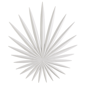 Bismarkia White Wall Sconce - Nature-Inspired Design by Marjorie Skouras, LED, Handcrafted Elegance