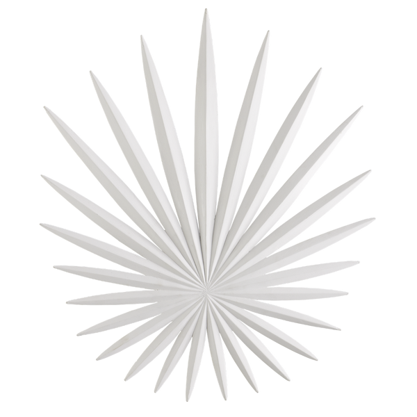 Bismarkia White Wall Sconce - Nature-Inspired Design by Marjorie Skouras, LED, Handcrafted Elegance