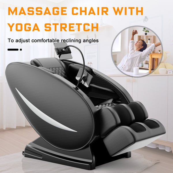English Elm Massage Chair Recliner - Zero Gravity Full Body Air Pressure Massage For Ultimate Relaxation & Relief W1875P370161