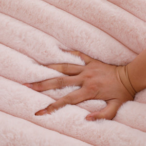 English Elm 3 in 1 Convertible Sleeper Sofa Bed with Plush Fabric, Spring Support, Cozy Skin-Friendly Comfort Light Pink W1767P195963