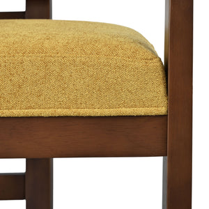 English Elm Christopher Knight Home® - Indoor Upholstered Wood Dining Chair Set of 2 with Durable Rubberwood Frame, Cozy Fabric Upholstery, Timeless Style Walnut,Yellow N768P221635Y