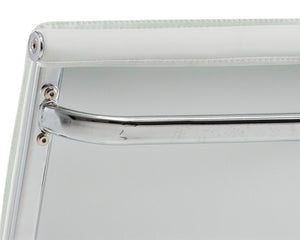 Sunpan Morgan Office Chair - Comfortable Faux Leather Design with Stainless Steel Frame for Modern Workspaces Snow