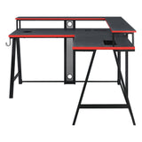 OSP Home Furnishings Disruptor L-Shape Gaming Desk Black