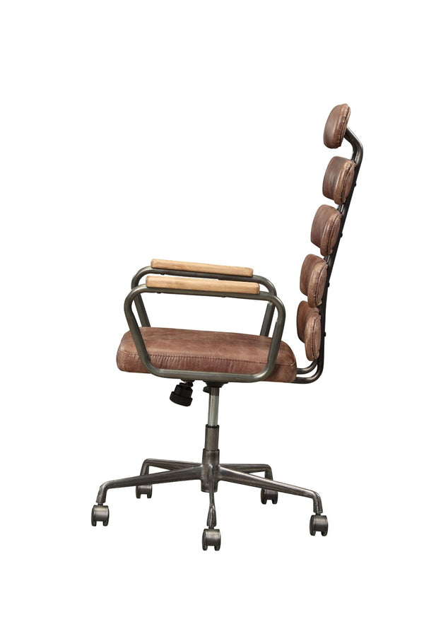English Elm Calan High Back Top Grain Leather Executive Chair with Swivel Base for Home Office B2726P419518