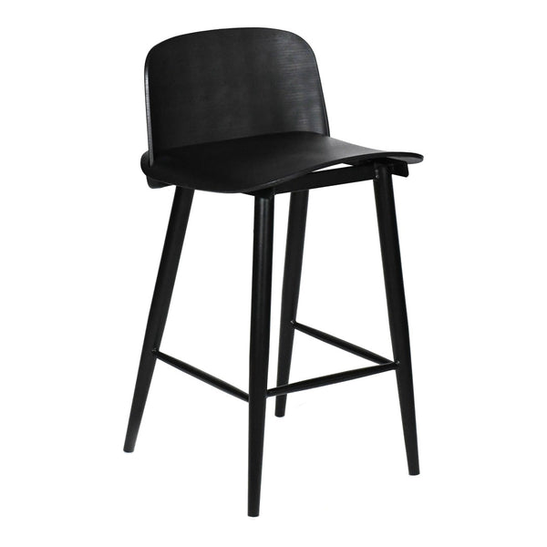 English Elm Looey Modern Counter Stools Steel Frame Low Back Indoor Outdoor Set of Two B2769P498423