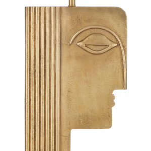 Thebes Antique Brass Table Lamp - Art Deco Inspired Design by Ian Thornton for Elegant Interiors