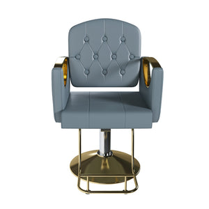 English Elm Hydraulic Salon Chair with Foot Pump Swivel Base Pu Leather Seat for Barber Tattoo Spa W2700P410955